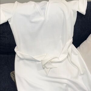 Zara White Long Sleeve Dress